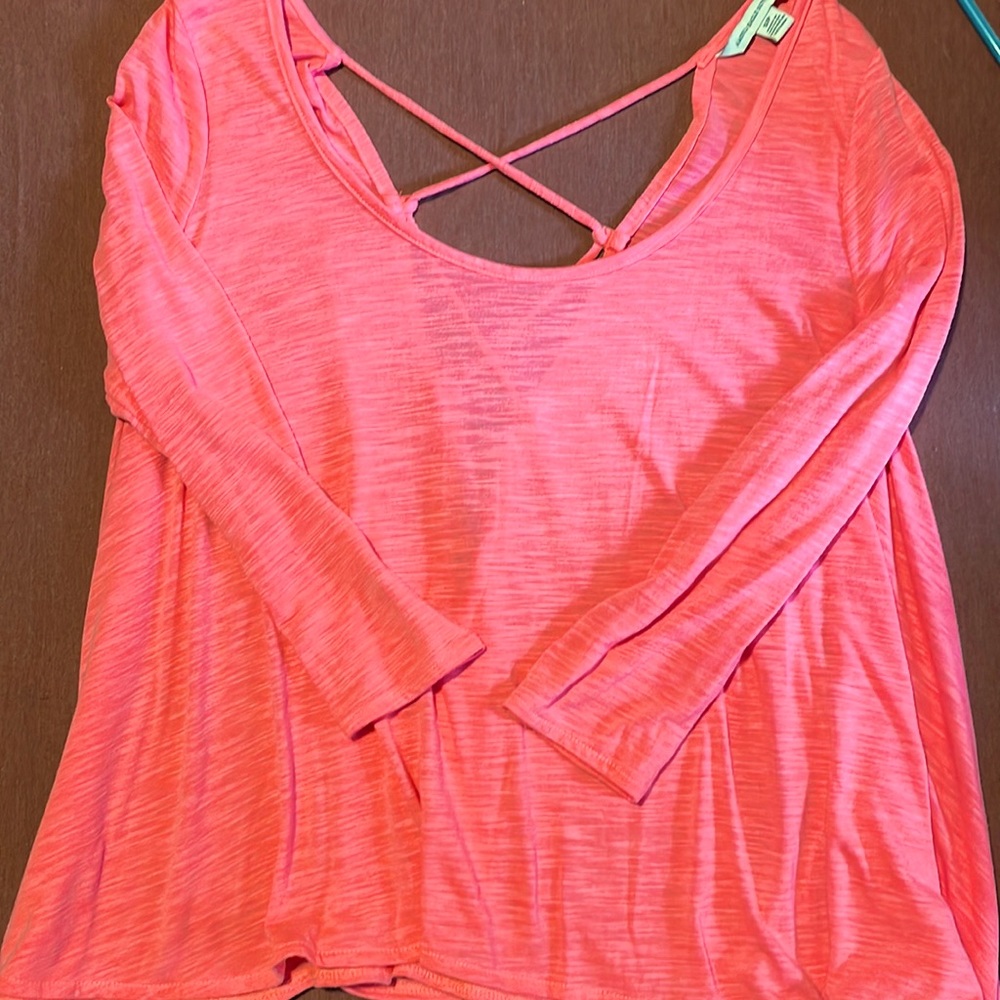 Bright Pink Criss Cross Top